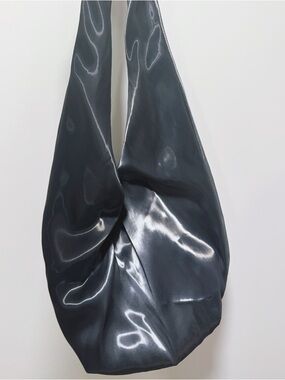 COS High Shine Shoulder Bag - Navy